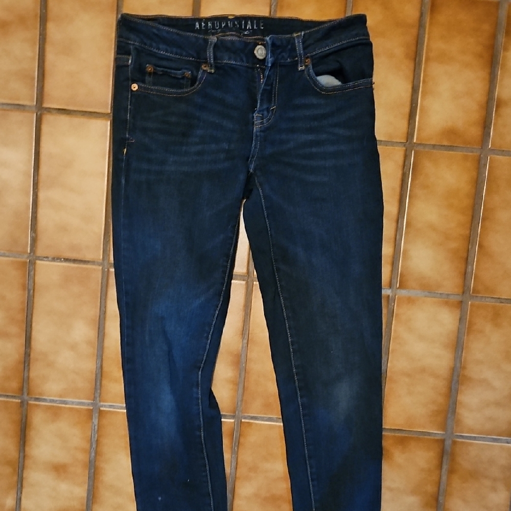 Aeropostale Women's Dark Blue Skinny Jeans